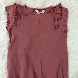 Pre-loved H&M Ruffled Sleeveless Top in Mauve